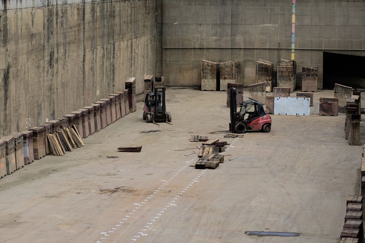 Muelle de carga de una nave